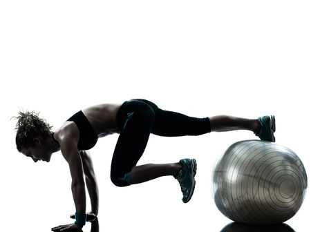 Exercise plank and ball